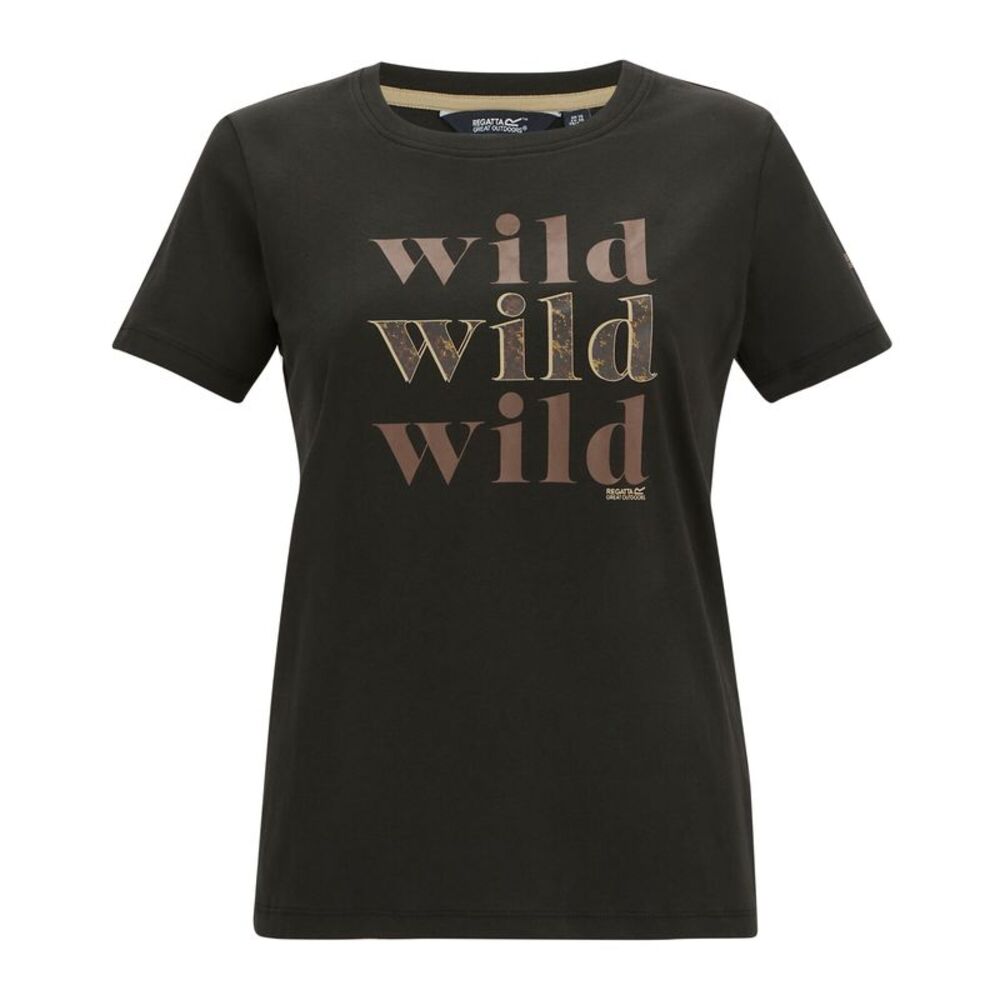 Regatta Womens/Ladies Filandra VX Wild Leopard Print T-Shirt / Black